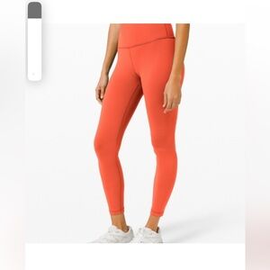 Lululemon Women's Train Times HR 25" Leggings Color:  Poppy Coral 
Size: 12